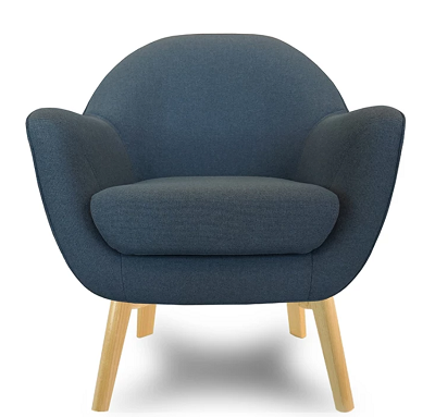 Bydgoskie Meble - Fotel Mira z drewnianymi nóżkami